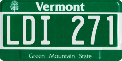 VT license plate LDI271
