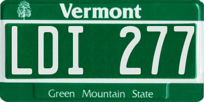 VT license plate LDI277
