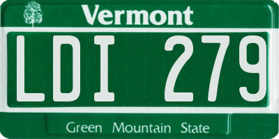 VT license plate LDI279