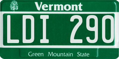 VT license plate LDI290