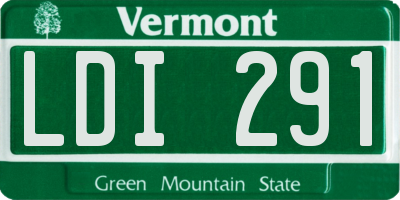 VT license plate LDI291