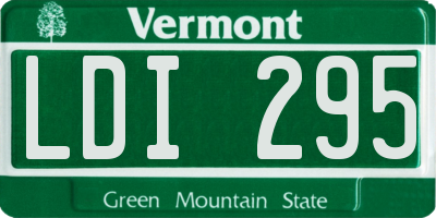 VT license plate LDI295