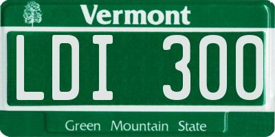 VT license plate LDI300
