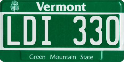 VT license plate LDI330