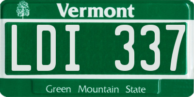 VT license plate LDI337