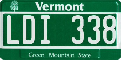 VT license plate LDI338