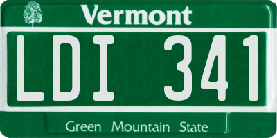VT license plate LDI341