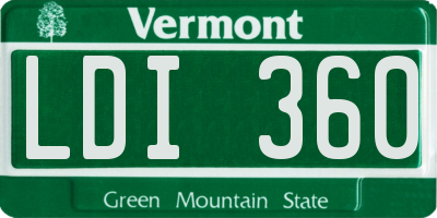 VT license plate LDI360