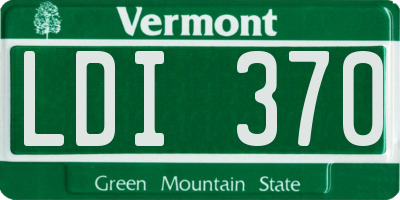 VT license plate LDI370