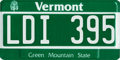 VT license plate LDI395