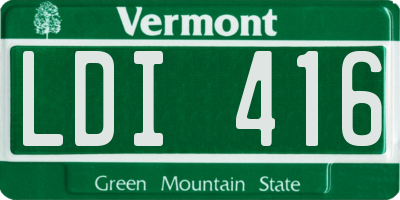 VT license plate LDI416