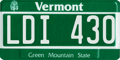 VT license plate LDI430