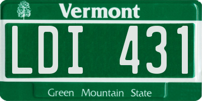 VT license plate LDI431