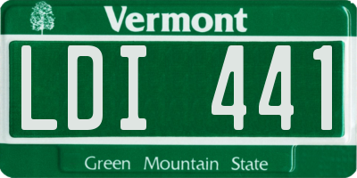 VT license plate LDI441