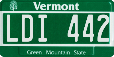 VT license plate LDI442