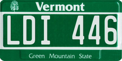 VT license plate LDI446