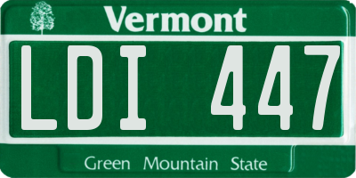 VT license plate LDI447