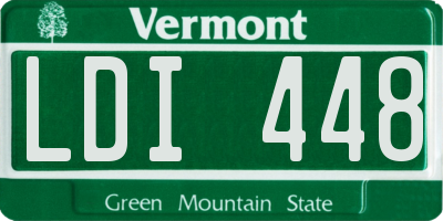 VT license plate LDI448