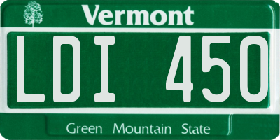 VT license plate LDI450