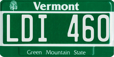 VT license plate LDI460