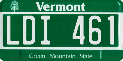 VT license plate LDI461