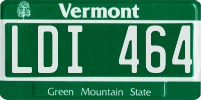 VT license plate LDI464