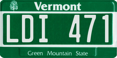 VT license plate LDI471