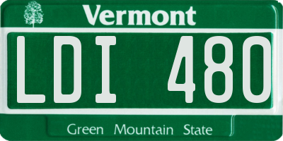 VT license plate LDI480