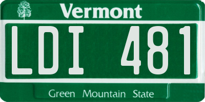 VT license plate LDI481
