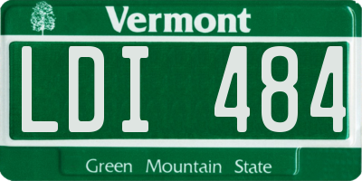 VT license plate LDI484