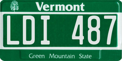 VT license plate LDI487