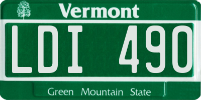 VT license plate LDI490