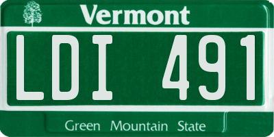 VT license plate LDI491