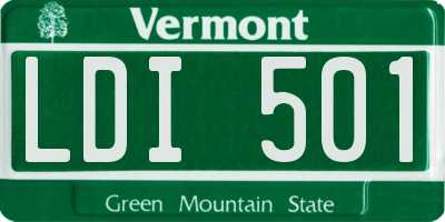 VT license plate LDI501