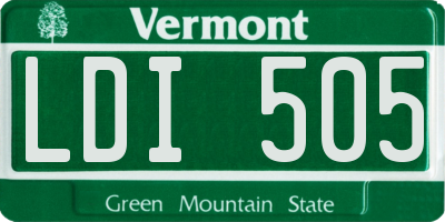 VT license plate LDI505