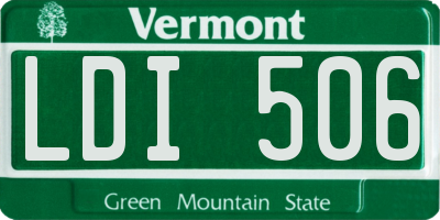 VT license plate LDI506
