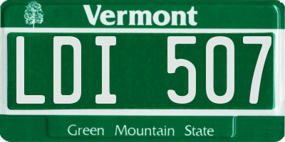 VT license plate LDI507