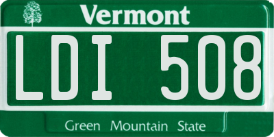 VT license plate LDI508
