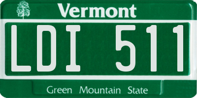 VT license plate LDI511
