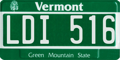VT license plate LDI516