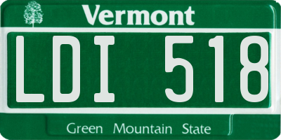 VT license plate LDI518