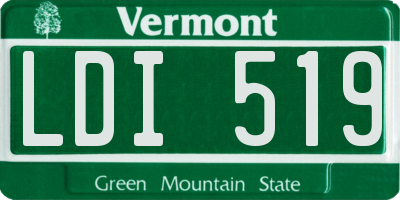 VT license plate LDI519