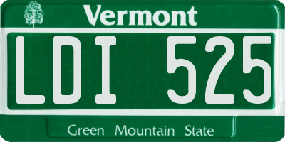 VT license plate LDI525