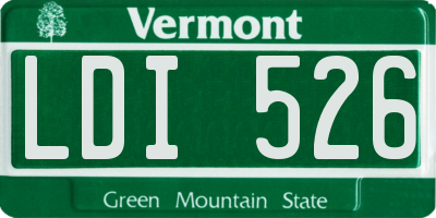 VT license plate LDI526