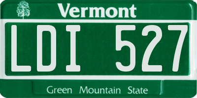 VT license plate LDI527