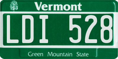 VT license plate LDI528