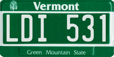 VT license plate LDI531
