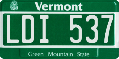 VT license plate LDI537