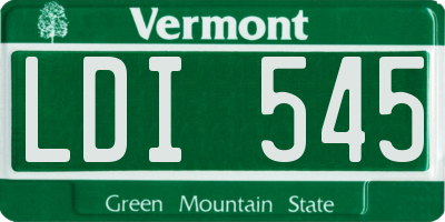 VT license plate LDI545