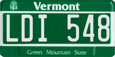 VT license plate LDI548